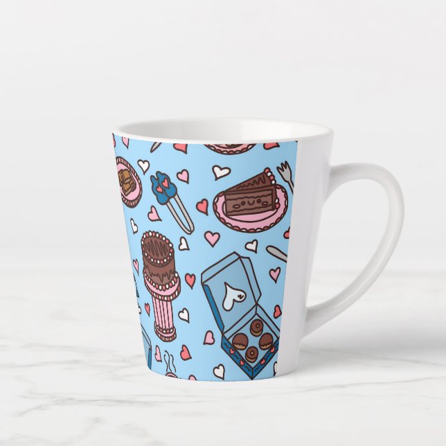 Caneca De Café Latte Chocolate lover cute (Direita)