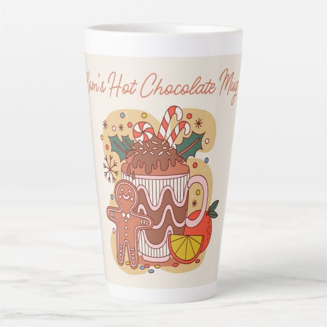 Caneca De Café Latte Chocolate Quente da Mamãe  (Frente)
