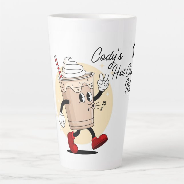 Caneca De Café Latte Chocolate Quente Personalizado (Frente)