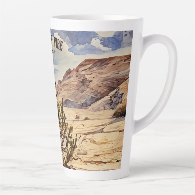 Caneca De Café Latte Cholla Cactus, Valley State Park Latte Mug (Direita)