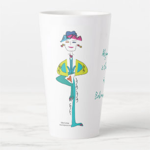 Caneca De Café Latte 'Chris' - Alinhamento é a chave Yoga Latte Mug