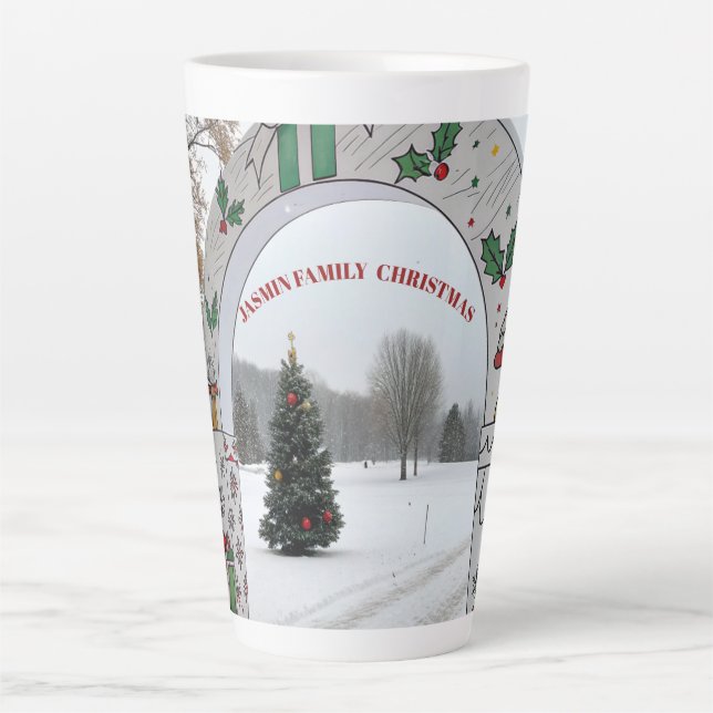 Caneca De Café Latte Christmas (Frente)
