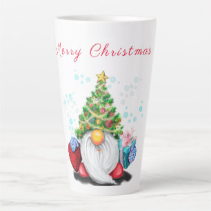 Caneca De Café Latte Christmas Latte Mug Gnome with Gift For You