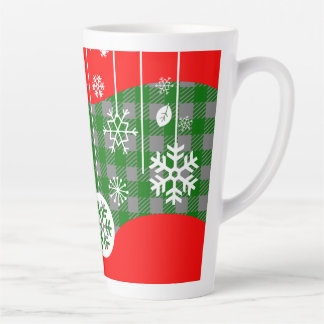 Caneca De Café Latte Christmas Latte Mug – White Ornaments