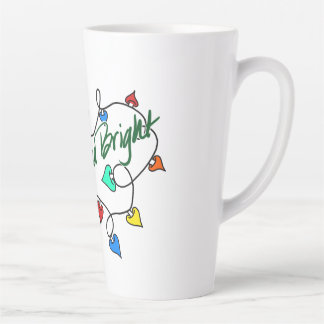 Caneca De Café Latte Christmas lights