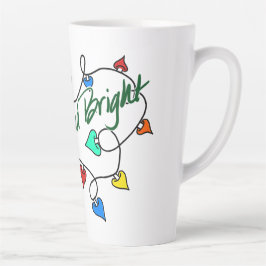 Caneca De Café Latte Christmas lights mug