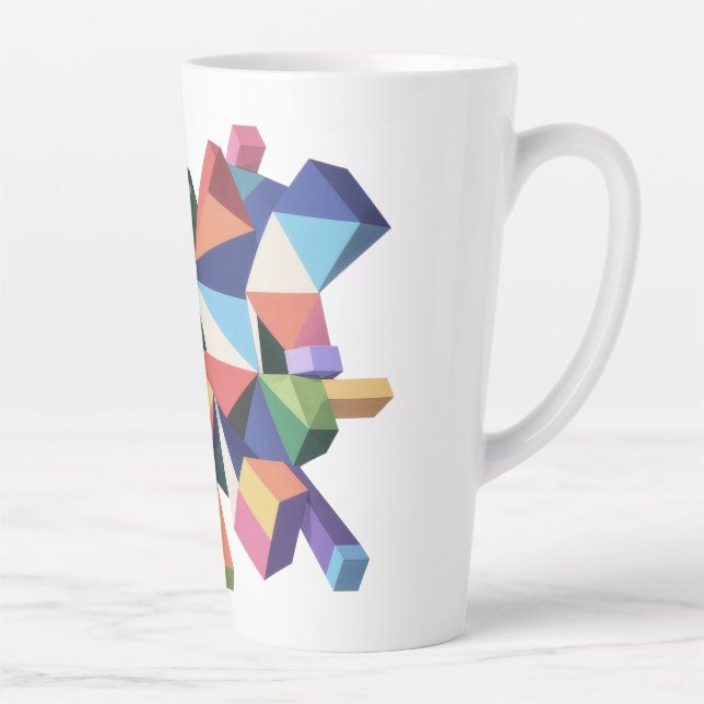 Caneca De Café Latte Chromatic Fragment Field (Direita)
