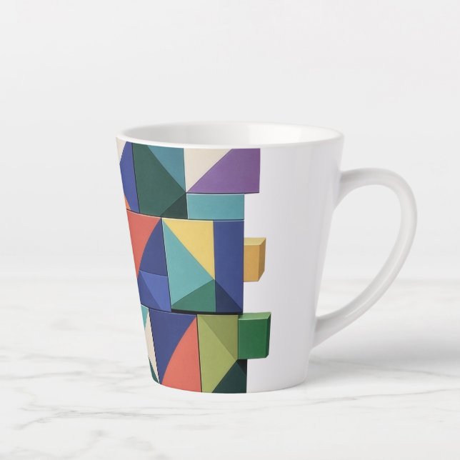 Caneca De Café Latte Chromatic Structure (Direita)