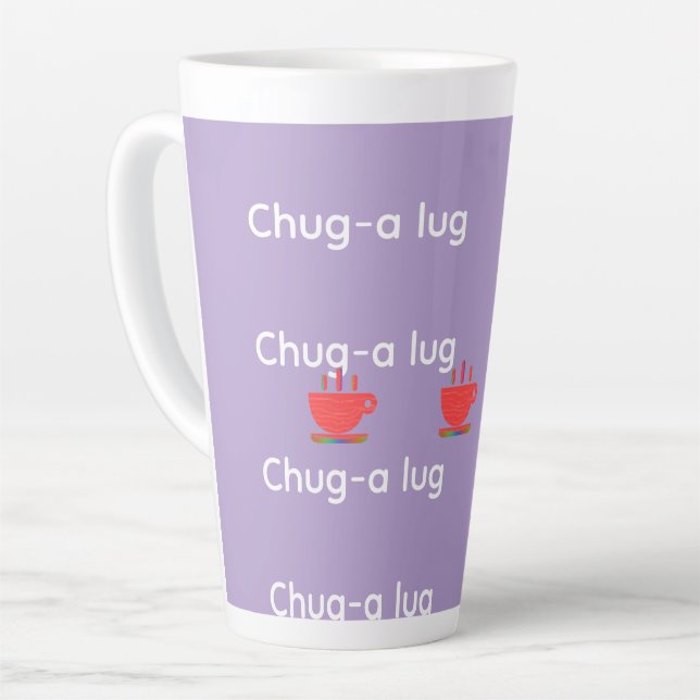 Caneca De Café Latte Chug A Lug Lavanda   (Ângulo esquerdo)