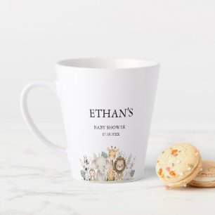 Caneca De Café Latte Chuva de Bebê de Animais da Floresta de Aventura M