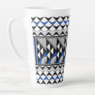 Caneca De Café Latte Chuva Nativa Americana e Design do Sol no Sudoeste