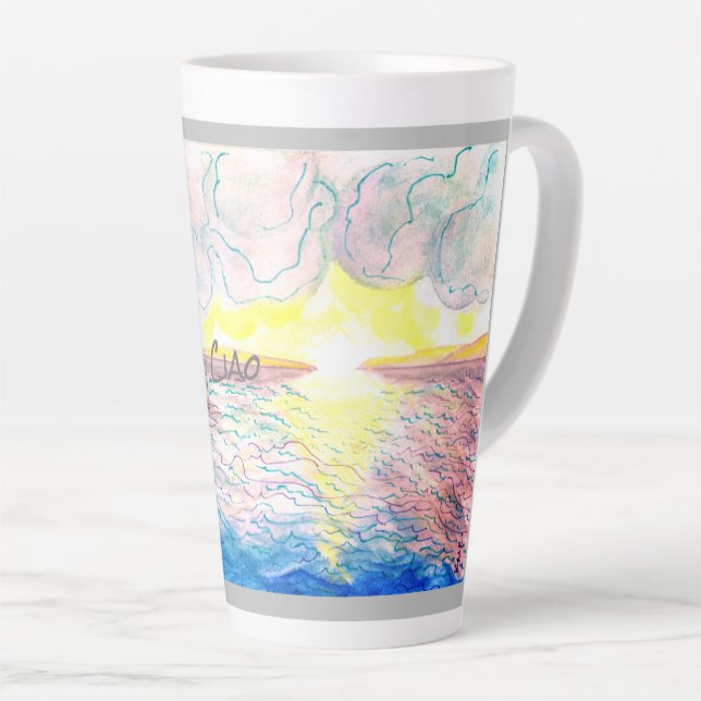 Caneca De Café Latte Ciao (Ângulo direito)