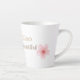 Caneca De Café Latte Ciao Beautiful, Elegant Floral Gift