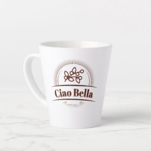 Caneca De Café Latte Ciao Bella! Italiano