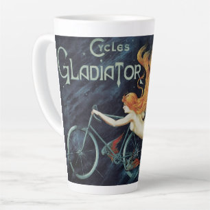 Caneca De Café Latte Ciclos Gladiador, Arte Nova Vitoriana Antiga