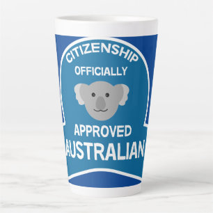 Caneca De Café Latte Cidadania australiana Aussie Citizen, 2 tons C
