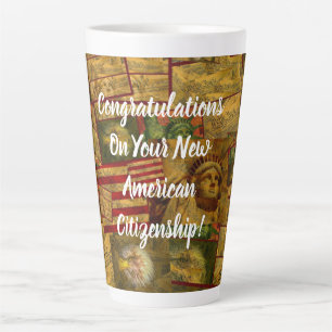 Caneca De Café Latte Cidadania dos EUA