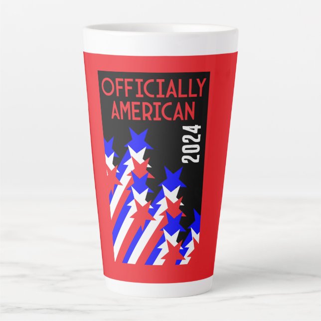 Caneca De Café Latte Cidadania dos EUA concedida (Frente)
