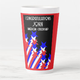 Caneca De Café Latte Cidadania dos EUA concedida