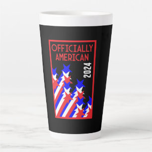 Caneca De Café Latte Cidadania dos EUA concedida