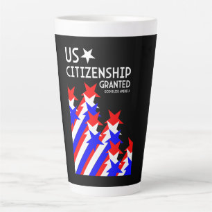 Caneca De Café Latte Cidadania dos EUA concedida