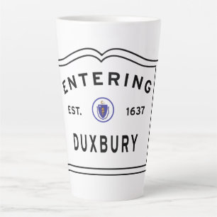 Caneca De Café Latte Cidade de Duxbury Massachusetts