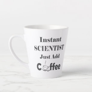 Caneca De Café Latte Cientista Instantâneo Apenas Adicione Café