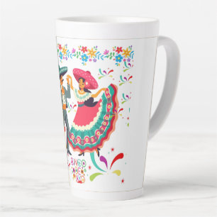 Caneca De Café Latte Cinco colorwave branco