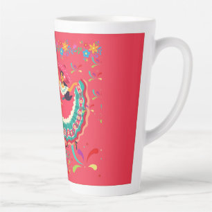 Caneca De Café Latte Cinco colorwave vermelho brilhante