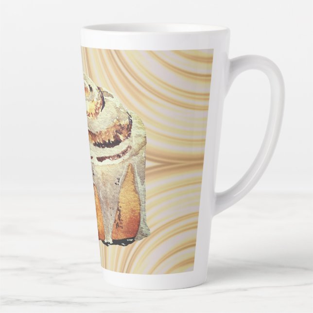 Caneca De Café Latte Cinnamon Bun Mornings Large Latte Mug 17 oz (Direita)