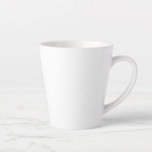 Caneca De Café Latte Cinza branca, pálida lata