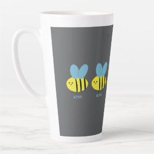 Caneca De Café Latte Cinza De Abelhas