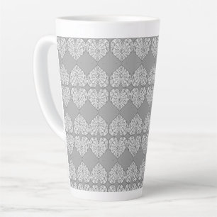 Caneca De Café Latte Cinzas de rendas cerâmicas