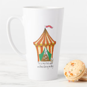 Caneca De Café Latte Circo Entendeu Meu Circo Meus Macacos Divertido Co