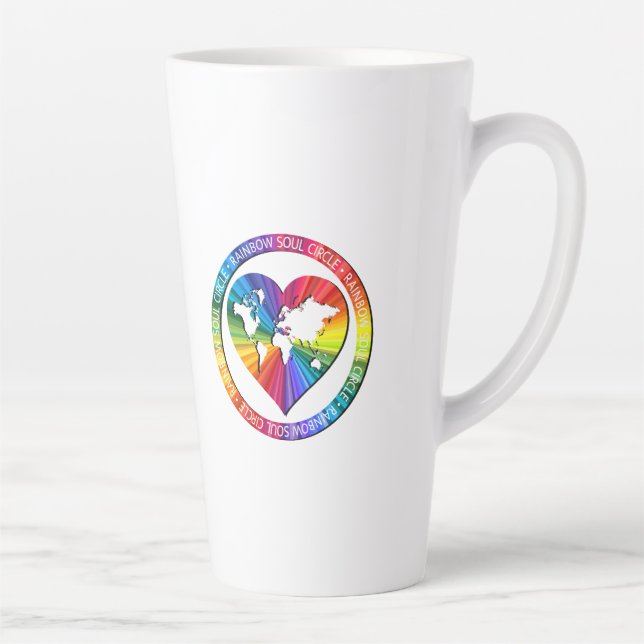 Caneca De Café Latte Círculo da Alma Arco-íris (Direita)