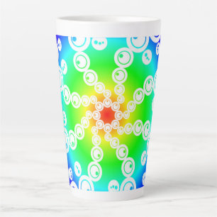 Caneca De Café Latte Círculo de Corte de abstrato
