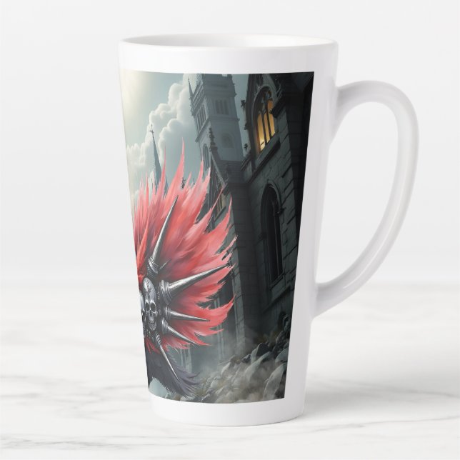 Caneca De Café Latte Cisne da Catedral Carmesim. (Direita)