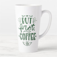 Citação Curta de Café Caligrafia Verde Alta