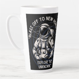 CANECA DE CAFÉ LATTE CITAÇÃO DE ASTRONAUTA, DECOLAGEM PARA NOVO HORIZON