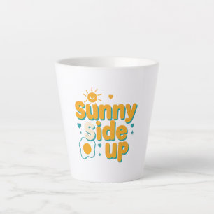 Caneca De Café Latte Citação Divertida de Comida de Café da Manhã