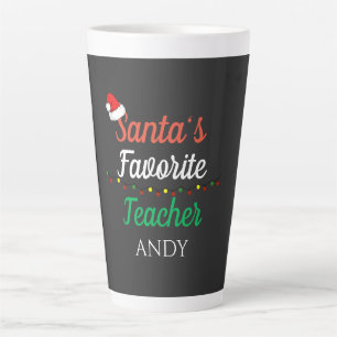 Caneca De Café Latte Citação engraçada de Natal para professor personal