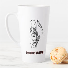 Caneca De Café Latte Citação engraçada do Ceifeiro Sinistro Noite de Ha