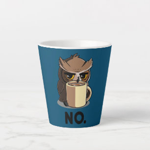 Caneca De Café Latte Citação engraçada do meu café humor coruja para am