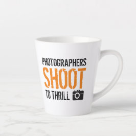 Caneca De Café Latte Citação engraçada: Fotógrafos Atiraram à Gemência.