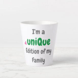 Caneca De Café Latte Citação Familiar Divertida Edição Única Texto Fami