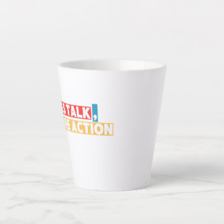 Caneca De Café Latte Citação Motivacional Ousada – Menos Conversa, Mais