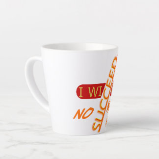 Caneca De Café Latte Citação Motivacional Vou Ter Sucesso Não Importa