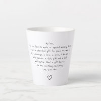Citação Personalizada Escrita à Mão Café Chá