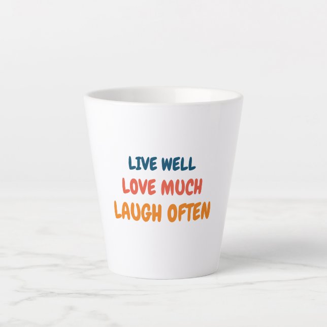 Caneca De Café Latte citação positiva engraçada inspiradora vida amoros (Frente)