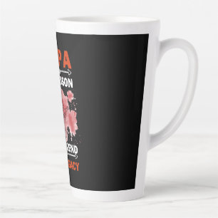 Caneca De Café Latte Citações do Avô   Papai e Neto
